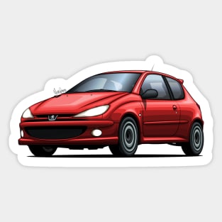 Peugeot 206 RC - Red Sticker